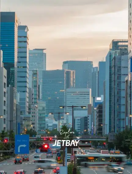 Sakae district in Nagoya, Japan, with shops, restaurants, and evening city lights