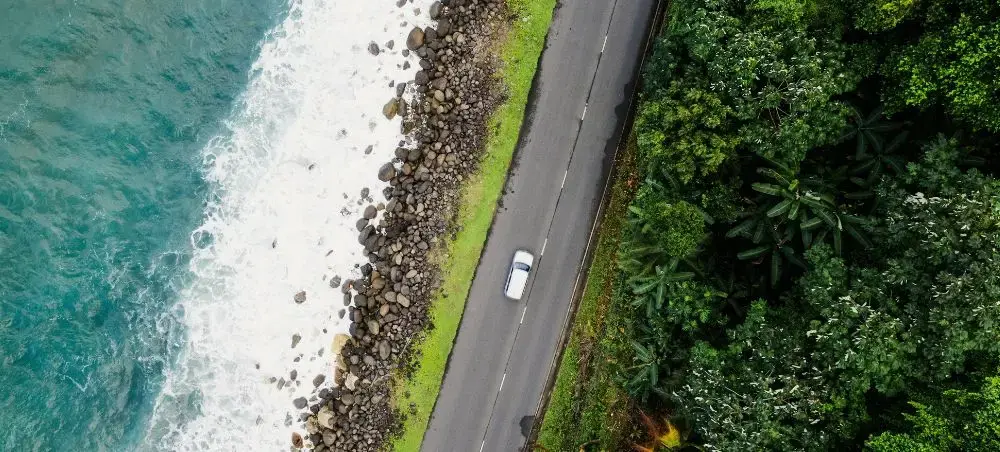 Coastal road near Ocho Rios connecting Jamaica’s north coast destinations