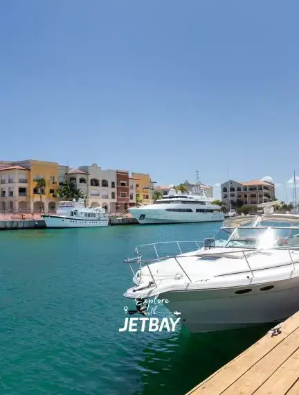 Luxury yachts at Cap Cana Marina in Punta Cana Dominican Republic