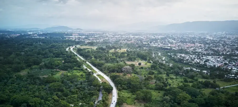Aerial view of San Pedro Sula, Honduras