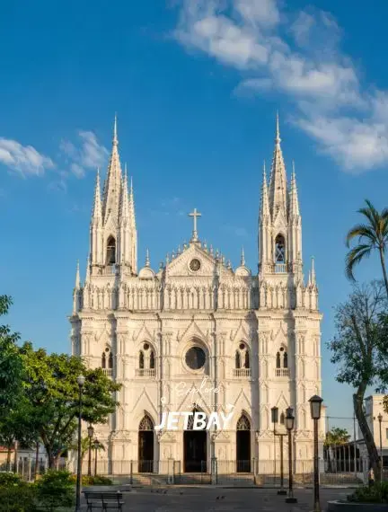 Santa Ana Cathedral facade in the historic centre of Santa Ana, El Salvador