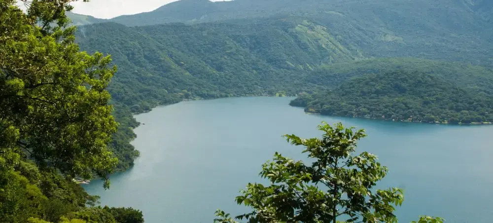 Santa Ana Volcano and Lake Coatepeque landscape in western El Salvador