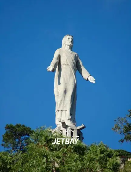View of Christ of El Pachico from Parque Naciones Unidas El Picacho