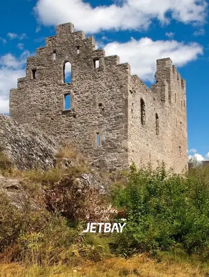 Tourbillon Castle ruins overlooking Sion and the Rhône Valley in Switzerland