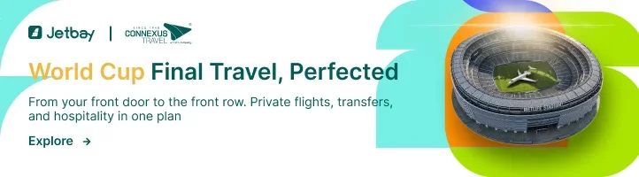 Jetbay and Connexus Travel World Cup 2026 Final - private jet and hospitality packages