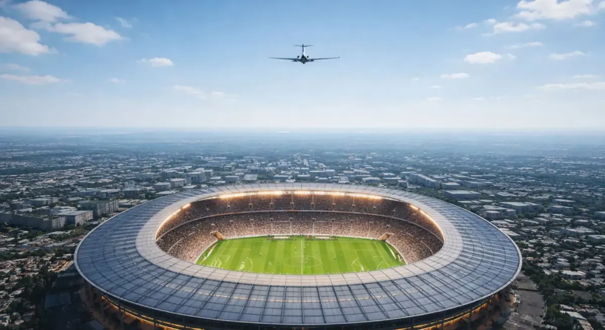 business jet arriving for World Cup host city travel
