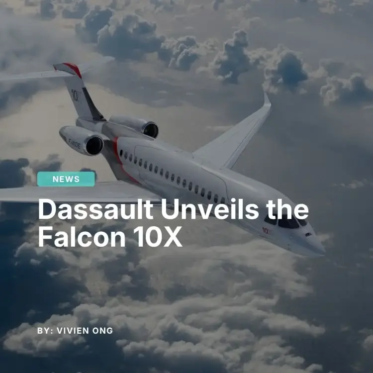 Dassault Falcon 10x parked at an international FBO terminal