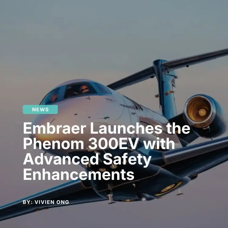 Embraer Phenom 300EV light business jet featuring Garmin Emergency Autoland technology