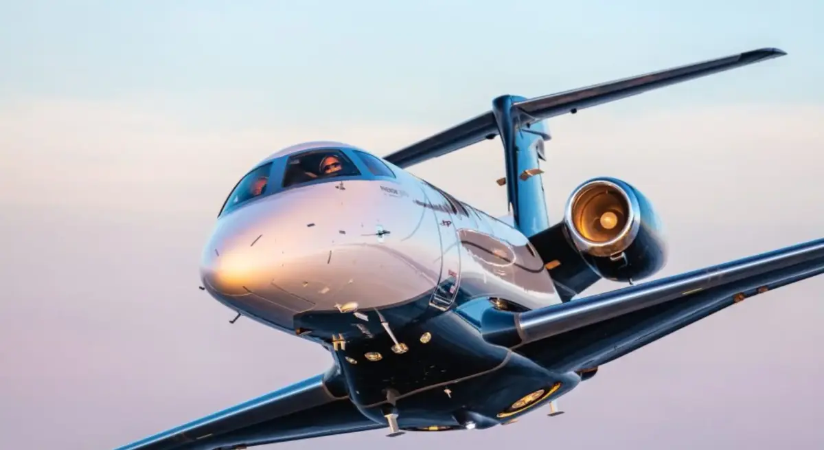 Embraer Phenom 300EV light business jet featuring Garmin Emergency Autoland technology