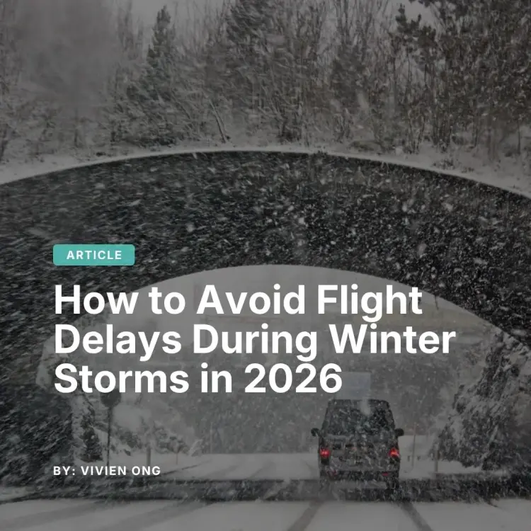 Jetbay article cover showing snowy winter road conditions illustrating flight delay challenges in 2026