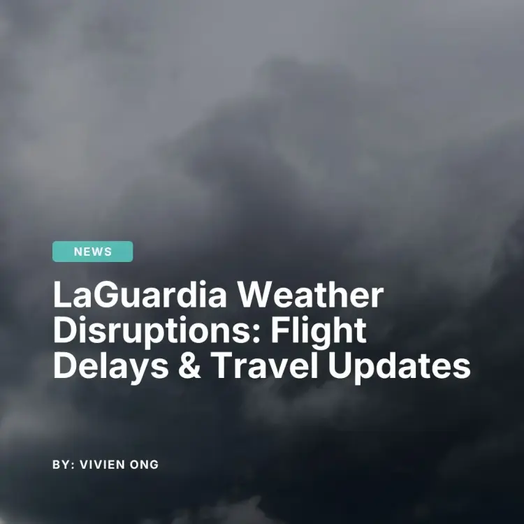 Overcast thunderstorm conditions used to illustrate weather-related flight delays at LaGuardia Airport
